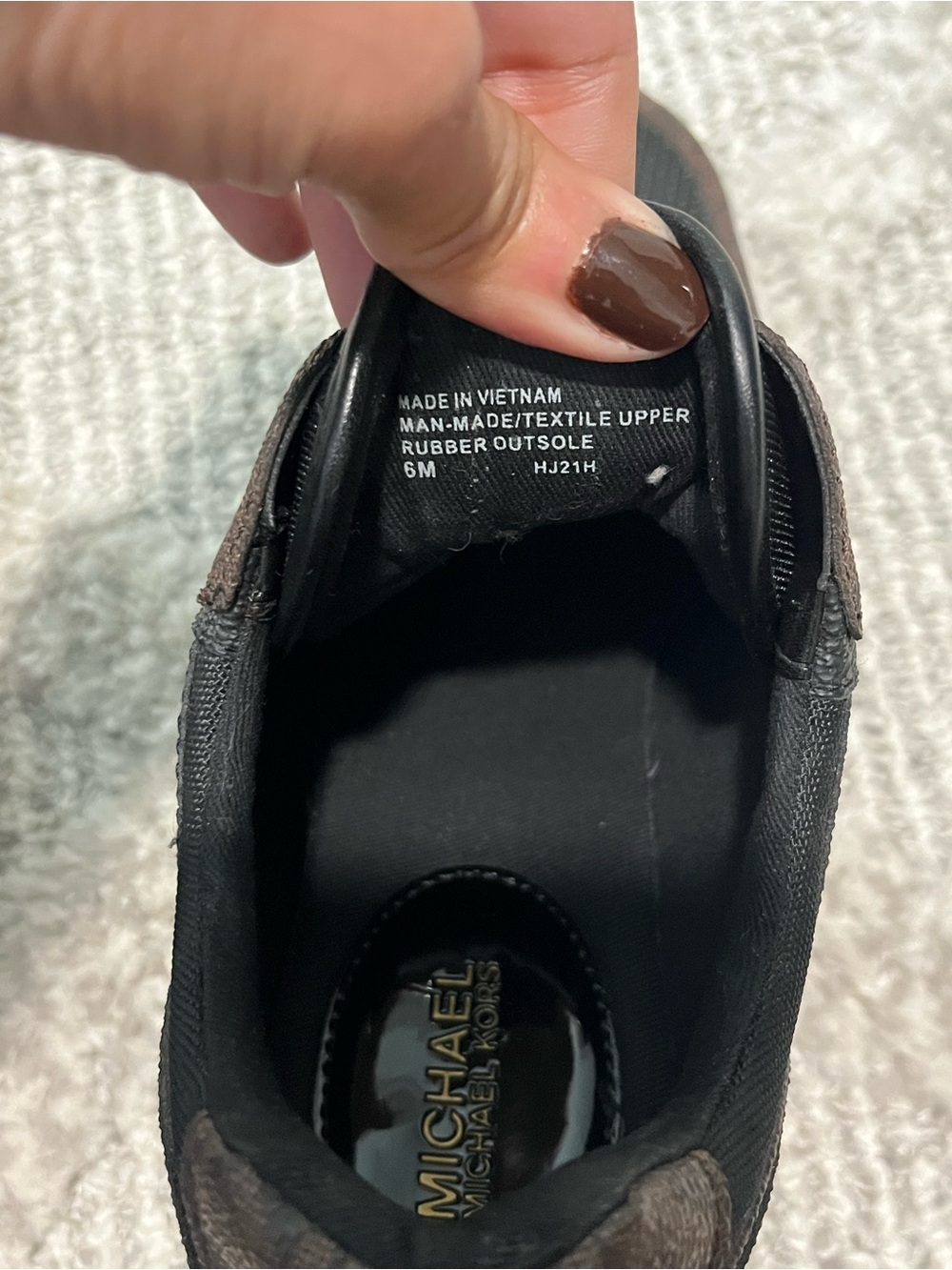 MICHAEL Michael Kors Black and Brown Slip-On Sneakers